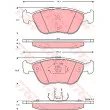Jeu de 4 plaquettes de frein avant TRW GDB1406 - Visuel 1