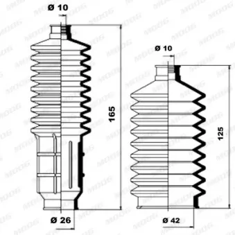 Jeu de joints-soufflets, direction MOOG K150061