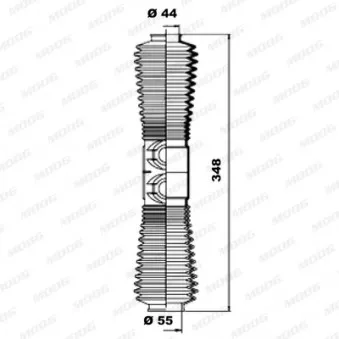 Jeu de joints-soufflets, direction MOOG K150072