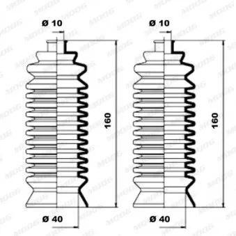 Jeu de joints-soufflets, direction MOOG K150073