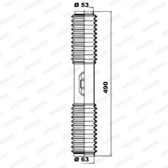 Jeu de joints-soufflets, direction MOOG K150078