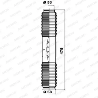 Jeu de joints-soufflets, direction MOOG K150079