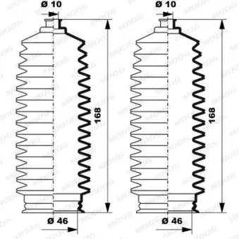 Jeu de joints-soufflets, direction MOOG K150257