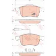 Jeu de 4 plaquettes de frein avant TRW GDB1647 - Visuel 1