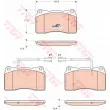 Jeu de 4 plaquettes de frein avant TRW GDB1648 - Visuel 1