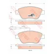 Jeu de 4 plaquettes de frein avant TRW GDB1842 - Visuel 1