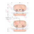 Jeu de 4 plaquettes de frein arrière TRW GDB1881 - Visuel 1