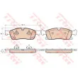 Jeu de 4 plaquettes de frein avant TRW GDB1946 - Visuel 1