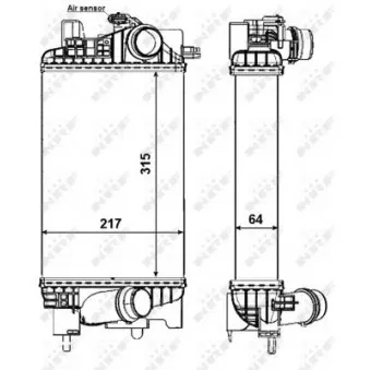 Intercooler, échangeur NRF 30469