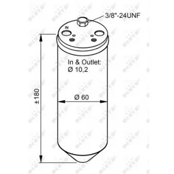 Filtre déshydratant, climatisation NRF 33319