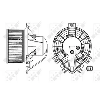 Moteur électrique, pulseur d'air habitacle NRF 34158