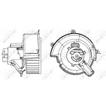 Moteur électrique, pulseur d'air habitacle NRF