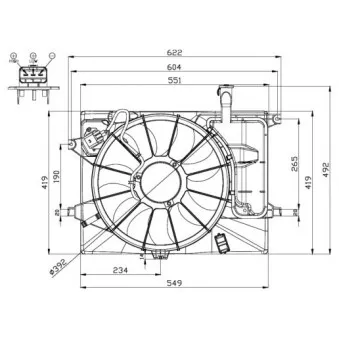 Ventilateur, refroidissement du moteur NRF 47558