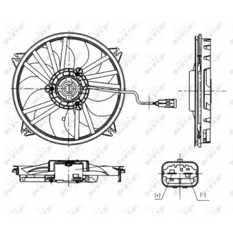 Ventilateur, refroidissement du moteur NRF 47665