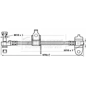 Flexible de frein BORG & BECK BBH6997