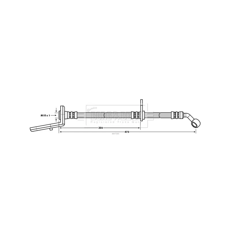 Flexible de frein BORG & BECK BBH7680