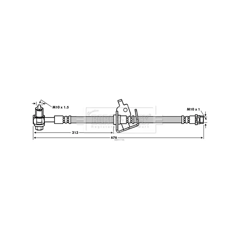 Flexible de frein BORG & BECK BBH7736