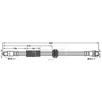 Flexible de frein BORG & BECK BBH7821