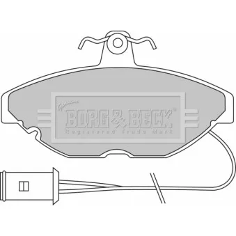 Jeu de 4 plaquettes de frein avant BORG & BECK BBP1115