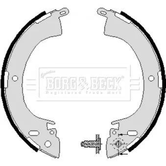 Jeu de mâchoires de frein BORG & BECK BBS6197