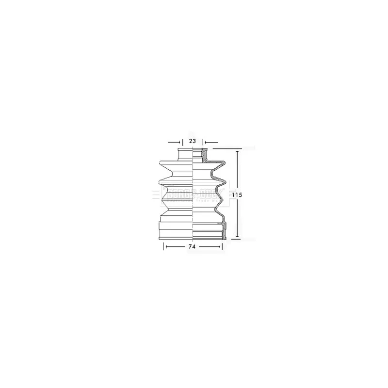Joint-soufflet, arbre de commande BORG & BECK BCB2517