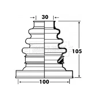 Joint-soufflet, arbre de commande BORG & BECK BCB2883