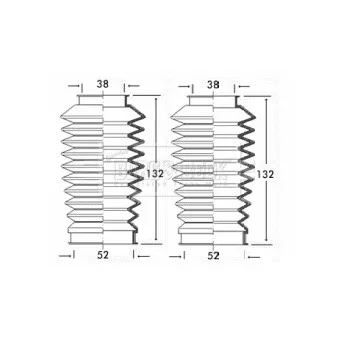 Joint-soufflet, direction BORG & BECK BSG3189