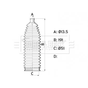 Joint-soufflet, direction BORG & BECK BSG3461