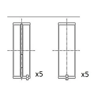 Coussinet de vilebrequin FAI AutoParts BM1007-050