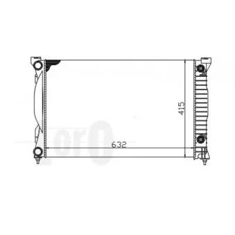 Radiateur, refroidissement du moteur ABAKUS 003-017-0016-B