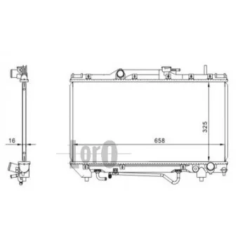 Radiateur, refroidissement du moteur ABAKUS 051-017-0003-B