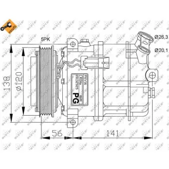 Compresseur, climatisation NRF 32117G