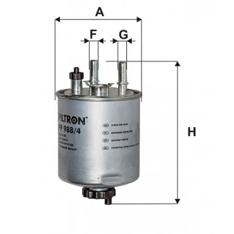 Filtre à carburant FILTRON PP 988/4