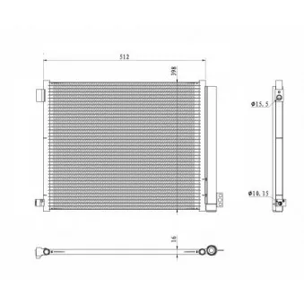 Condenseur, climatisation NRF 350469