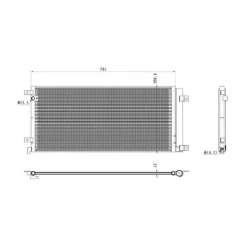 Condenseur, climatisation NRF 350494