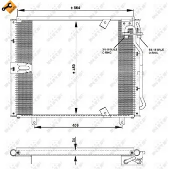 Condenseur, climatisation NRF 35132