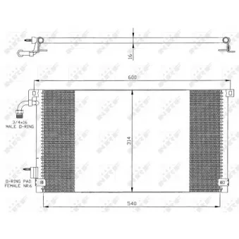 Condenseur, climatisation NRF 35328