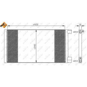 Condenseur, climatisation NRF 35487