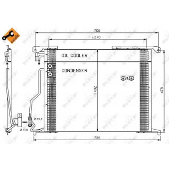 Condenseur, climatisation NRF 35578