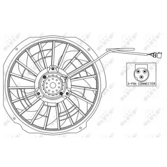 Ventilateur, refroidissement du moteur NRF 47025