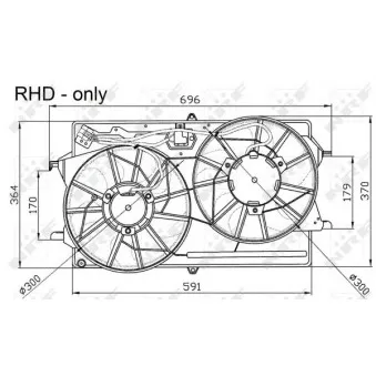 Ventilateur, refroidissement du moteur NRF 47033