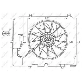 Ventilateur, refroidissement du moteur NRF 47067