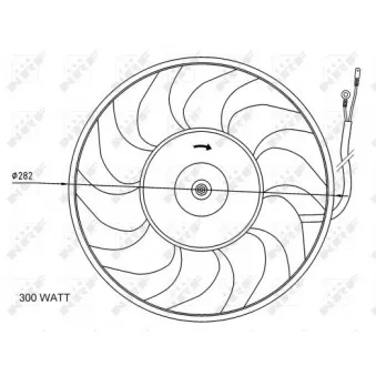 Ventilateur, refroidissement du moteur NRF 47072