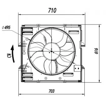 Ventilateur, refroidissement du moteur NRF 47921