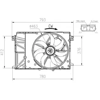 Ventilateur, refroidissement du moteur NRF 47932