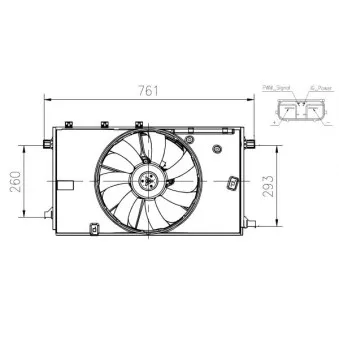 Ventilateur, refroidissement du moteur NRF 47933