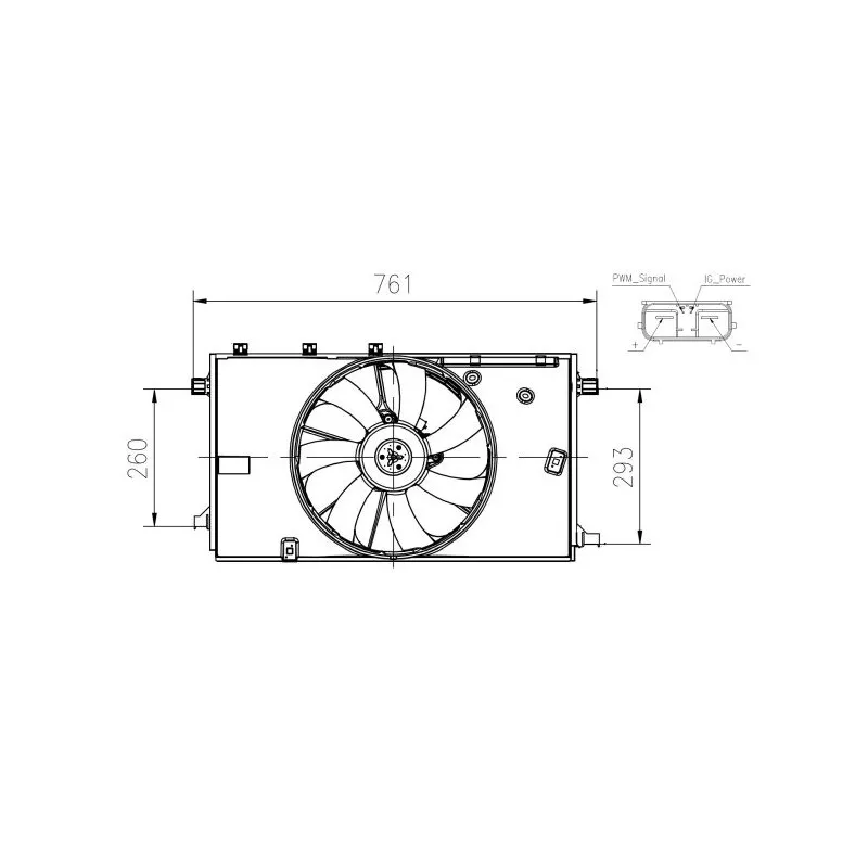 Ventilateur, refroidissement du moteur NRF 47933