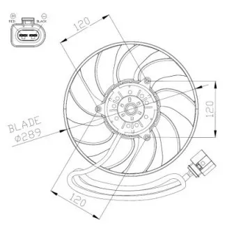 Ventilateur, refroidissement du moteur NRF 47946