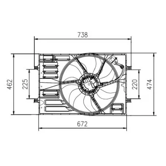 Ventilateur, refroidissement du moteur NRF 47950