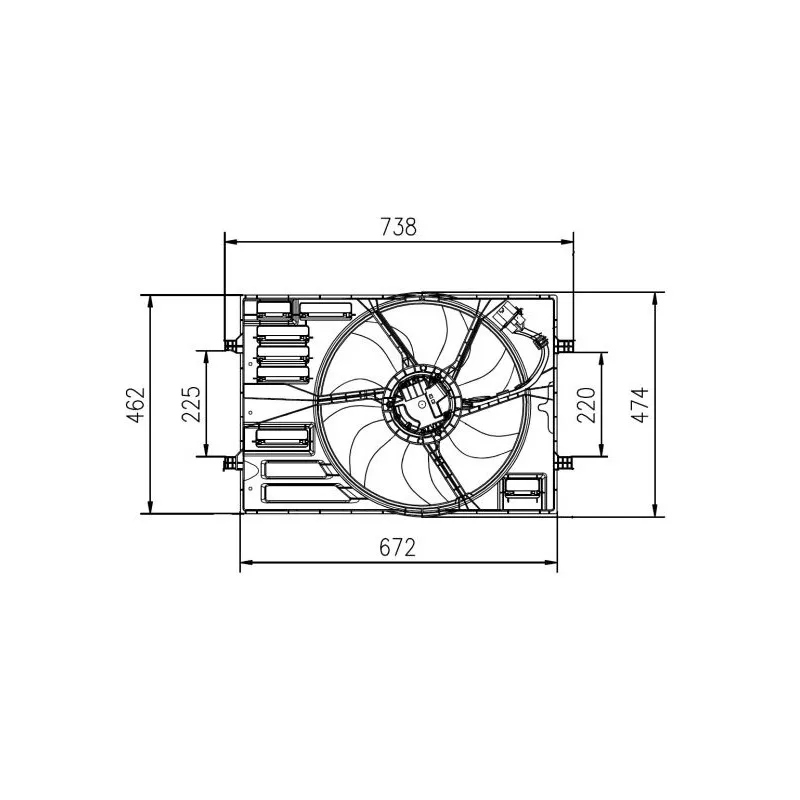 Ventilateur, refroidissement du moteur NRF 47950